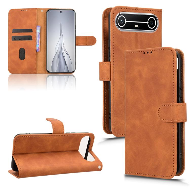 Skin Feel Magnetic Flip Leather Phone Case