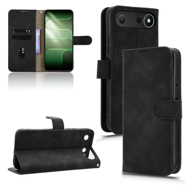 Skin Feel Magnetic Flip Leather Phone Case