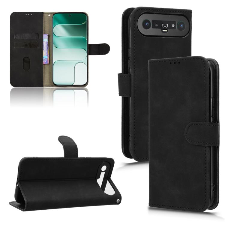 Skin Feel Magnetic Flip Leather Phone Case