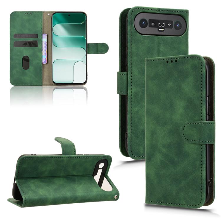 Skin Feel Magnetic Flip Leather Phone Case