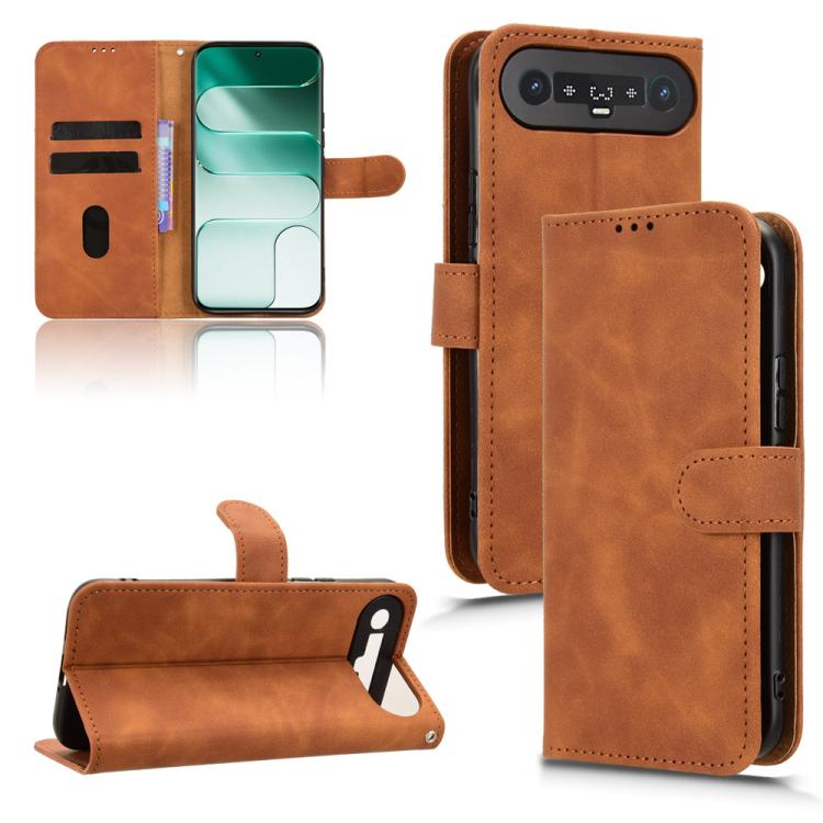 Skin Feel Magnetic Flip Leather Phone Case