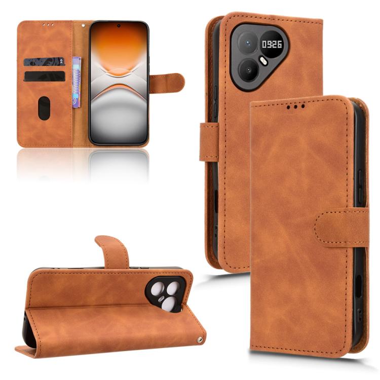 Skin Feel Magnetic Flip Leather Phone Case