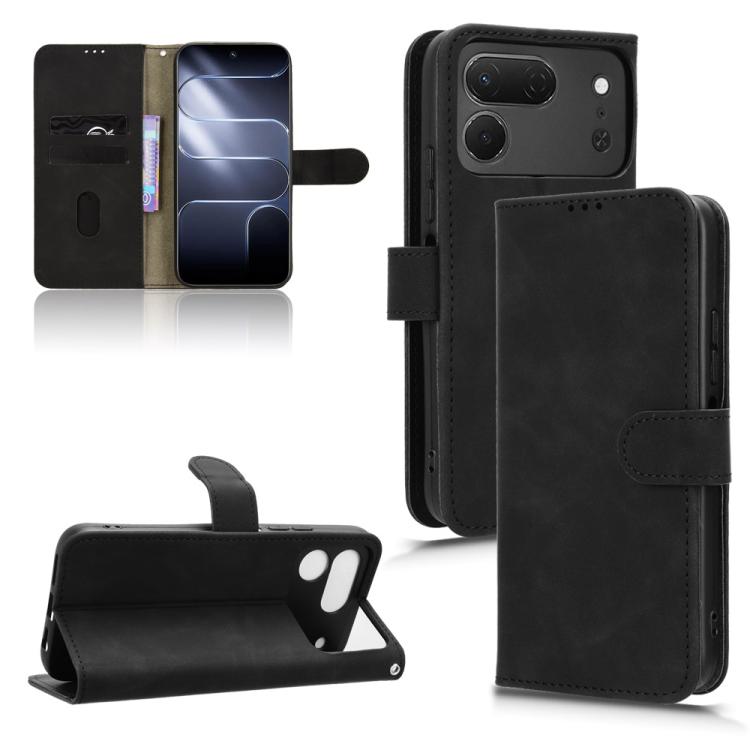 Skin Feel Magnetic Flip Leather Phone Case