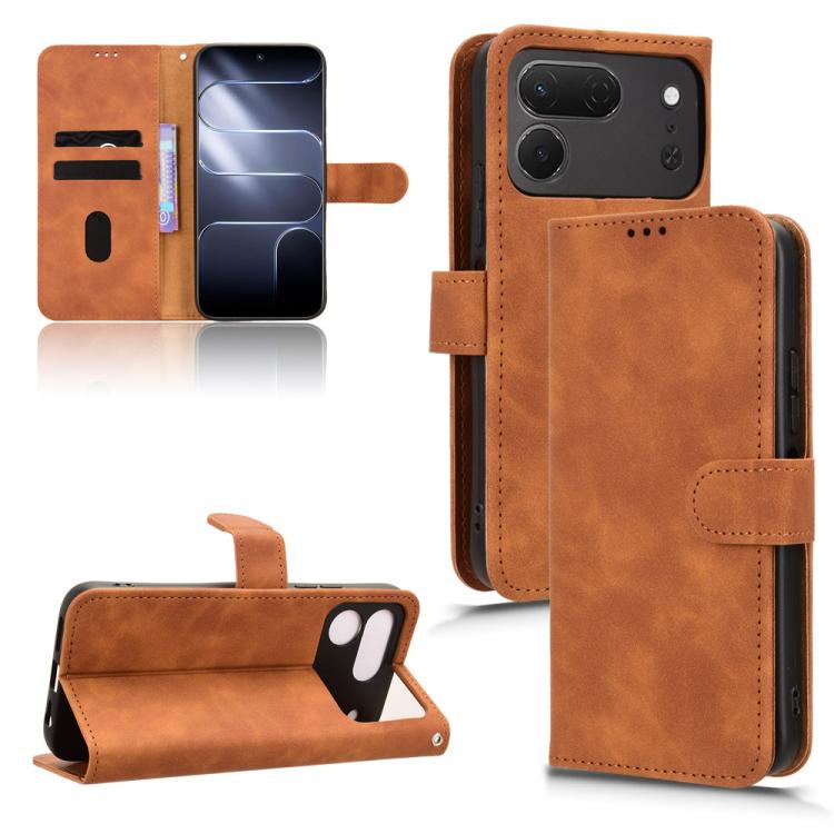 Skin Feel Magnetic Flip Leather Phone Case