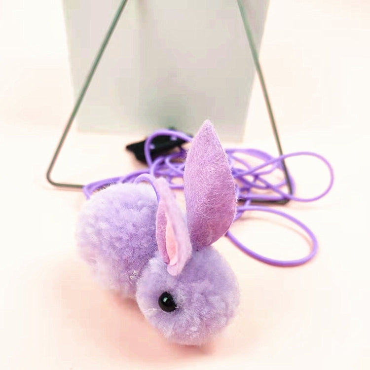 Hanging Door Retractable Cat Teaser Stick Pet Toy — Blue Rabbit