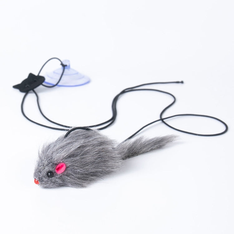 Hanging Door Retractable Cat Teaser Stick Pet Toy — Grass Green Rabbit