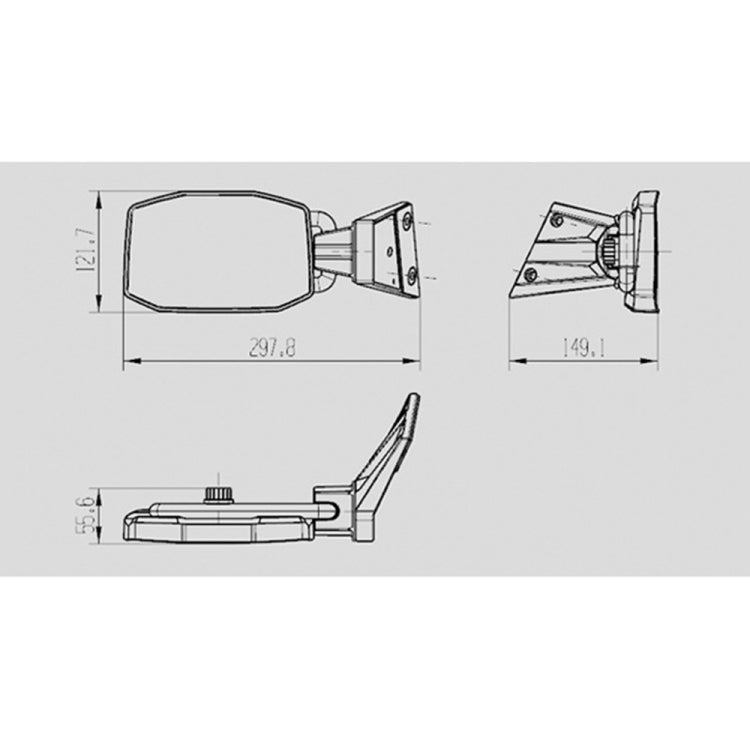 SF-JP-005 Jeep Rearview Mirror Reflective Mirror Side Reversing Mirror
