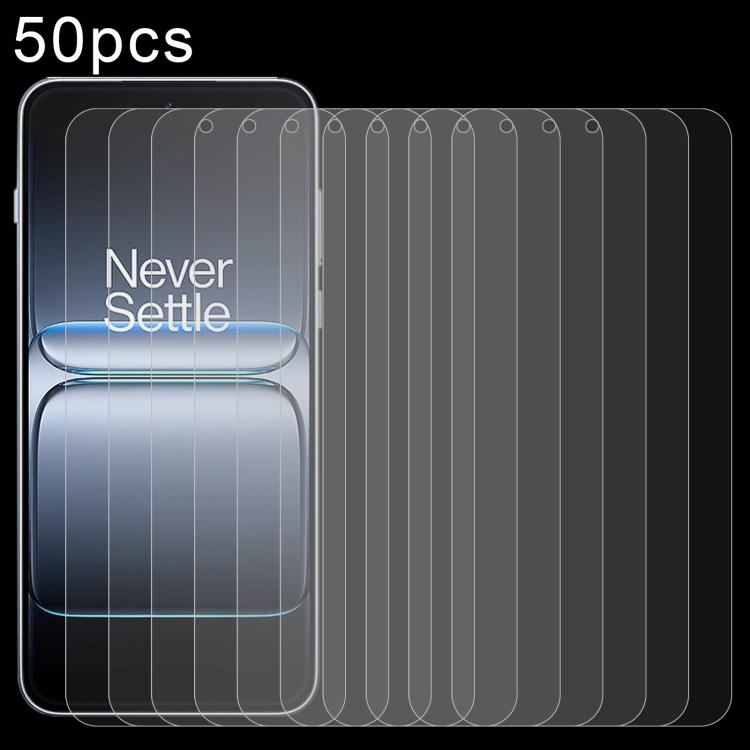 50pcs 0.26mm 9H 2.5D Tempered Glass Film — For OnePlus 13T