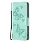 Embossing Two Butterflies Pattern Leather Phone Case