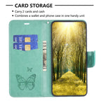 Embossing Two Butterflies Pattern Leather Phone Case