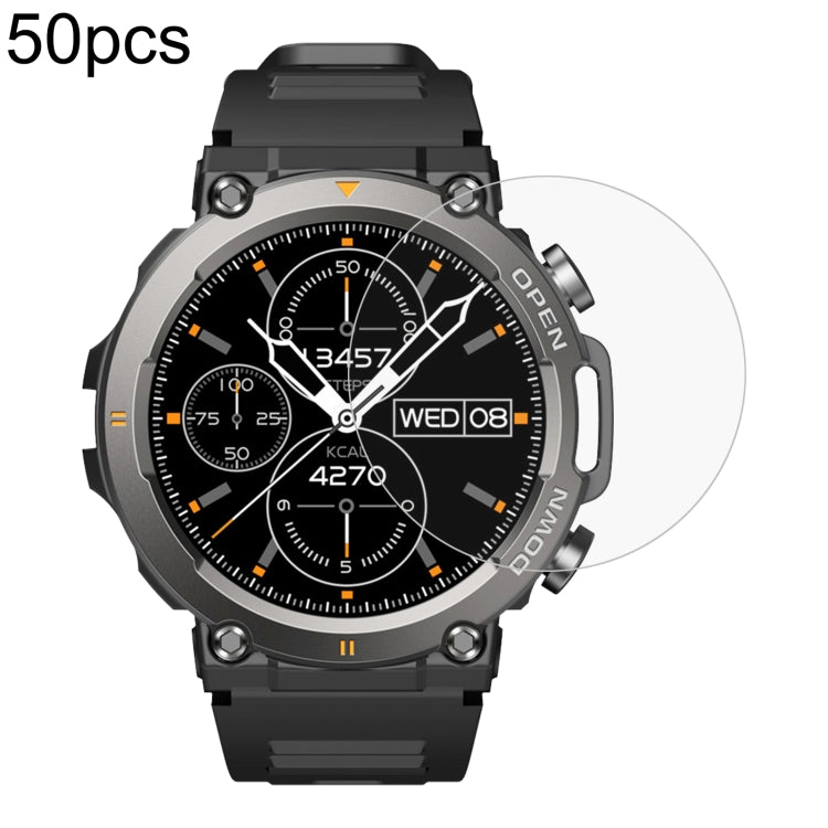 50pcs 0.26mm 2.5D 9H Tempered Glass Film Watch Screen Protector