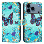 Colored Drawing Pattern Plain Weave Leather Phone Case
