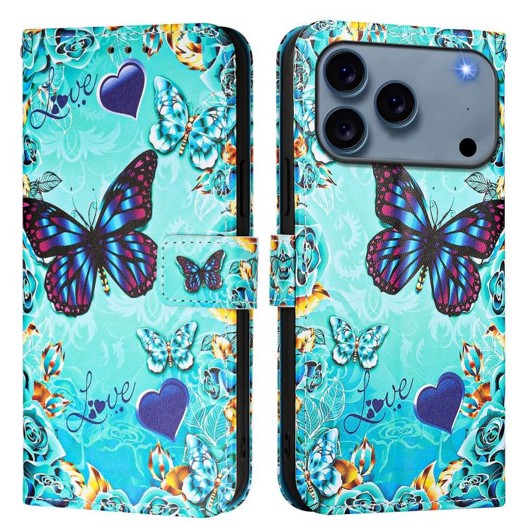 Colored Drawing Pattern Plain Weave Leather Phone Case