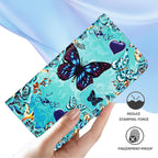 Colored Drawing Pattern Plain Weave Leather Phone Case