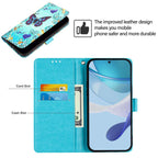 Colored Drawing Pattern Plain Weave Leather Phone Case