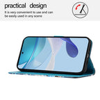 Colored Drawing Pattern Plain Weave Leather Phone Case