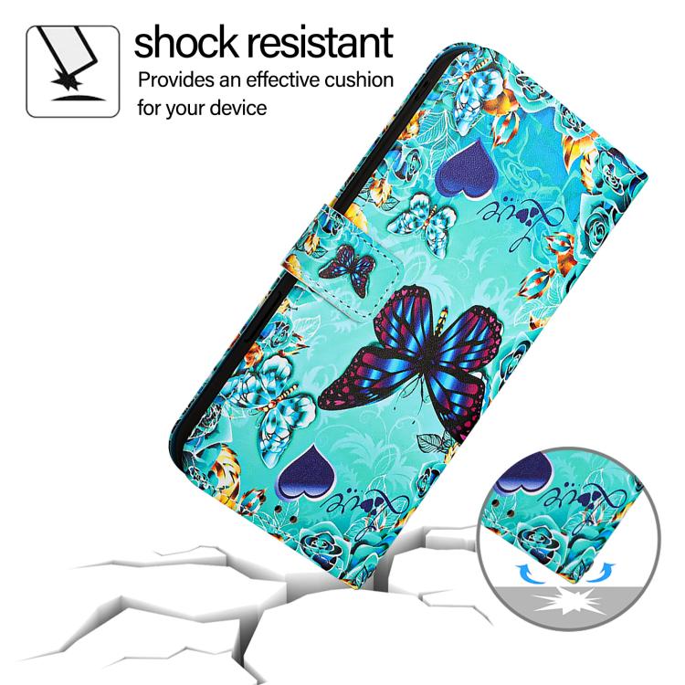 Colored Drawing Pattern Plain Weave Leather Phone Case