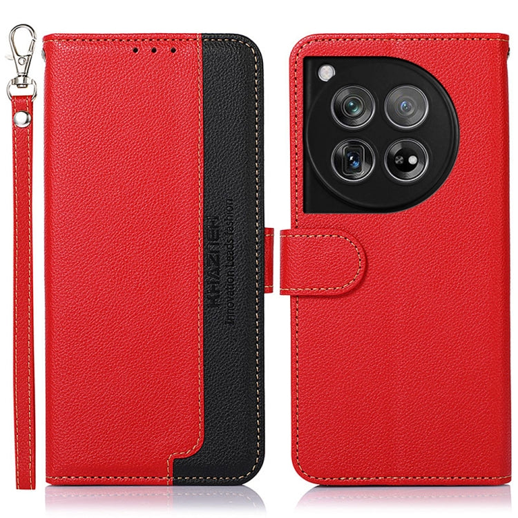 KHAZNEH Litchi Texture Leather RFID Phone Case