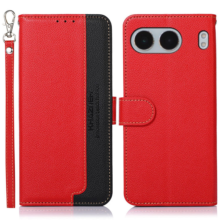 KHAZNEH Litchi Texture Leather RFID Phone Case