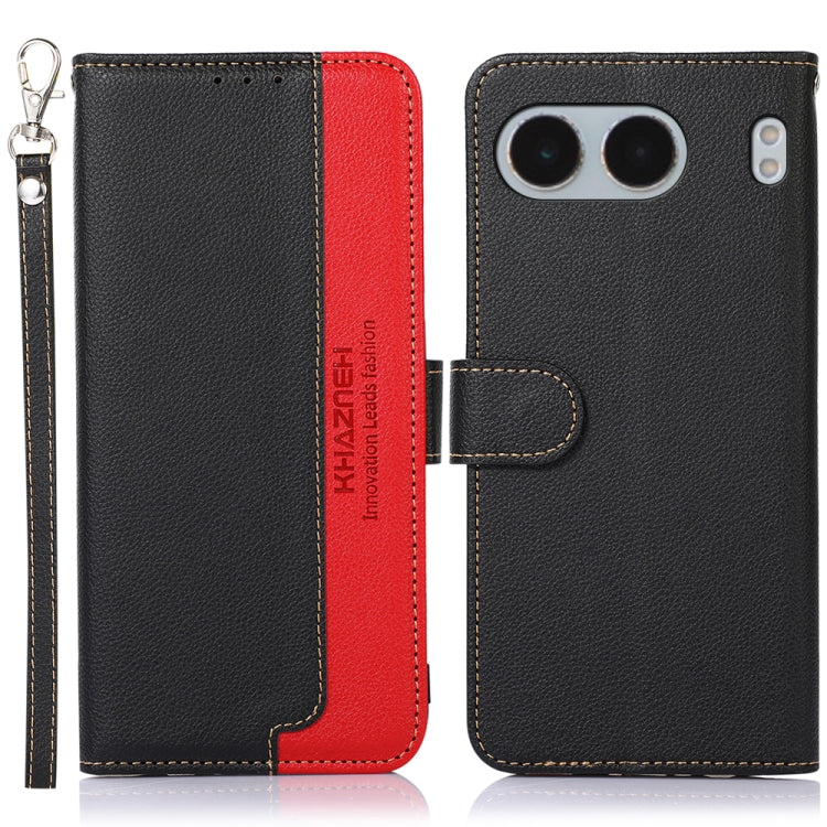 KHAZNEH Litchi Texture Leather RFID Phone Case