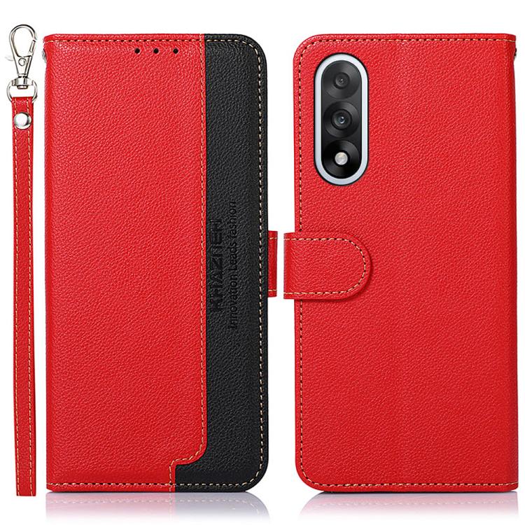 KHAZNEH Litchi Texture Leather RFID Phone Case