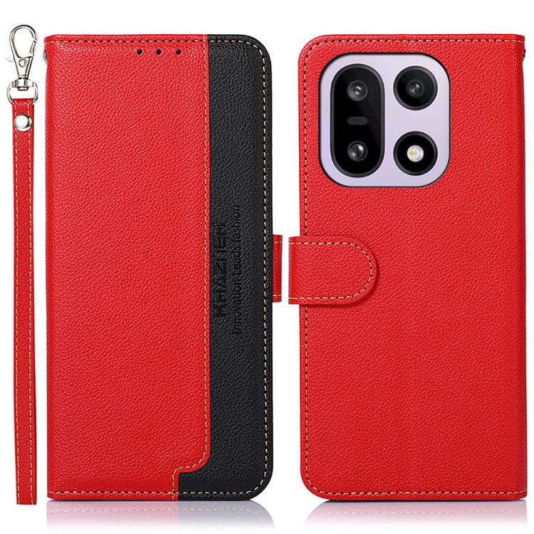 KHAZNEH Litchi Texture Leather RFID Phone Case