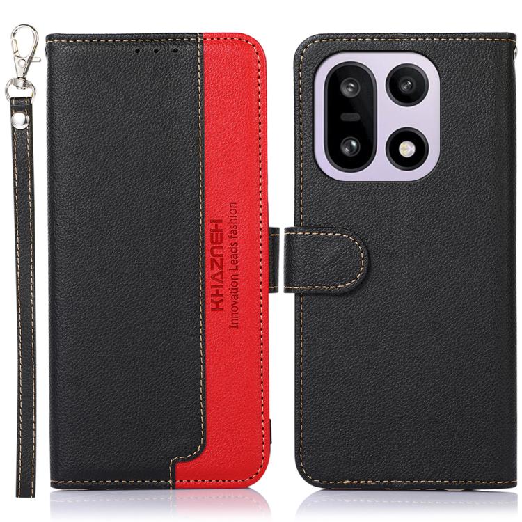 KHAZNEH Litchi Texture Leather RFID Phone Case