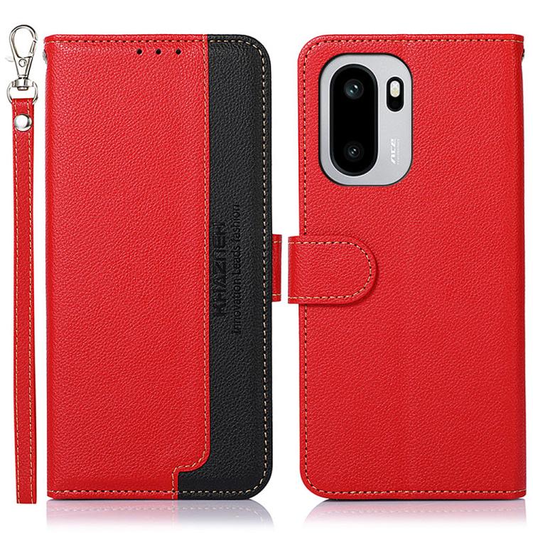 KHAZNEH Litchi Texture Leather RFID Phone Case