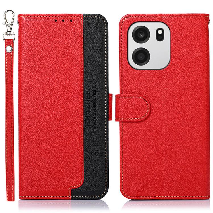 KHAZNEH Litchi Texture Leather RFID Phone Case