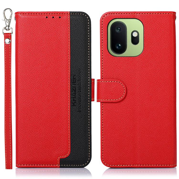 KHAZNEH Litchi Texture Leather RFID Phone Case