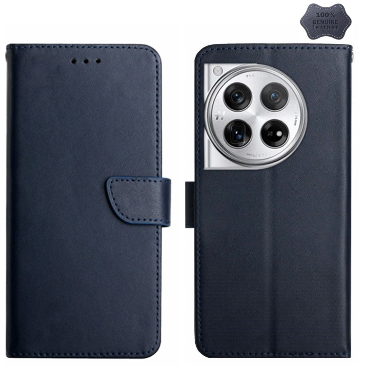 Genuine Leather Fingerprint-proof Flip Phone Case
