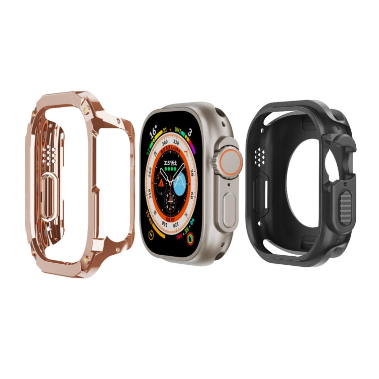 2-in-1 PC Hybrid TPU Armor Watch Case — Black