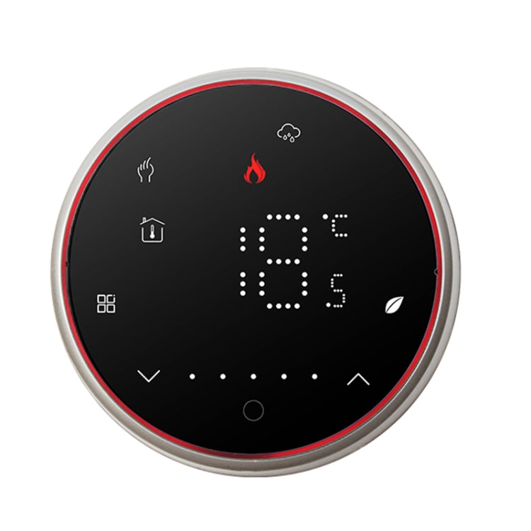 BHT-6001GCLW 95-240V AC 5A Smart Round Thermostat Boiler Heating LED Thermostat — view 10