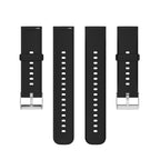 Solid Color Silicone Stainless Steel Silver Buckle Watch Band