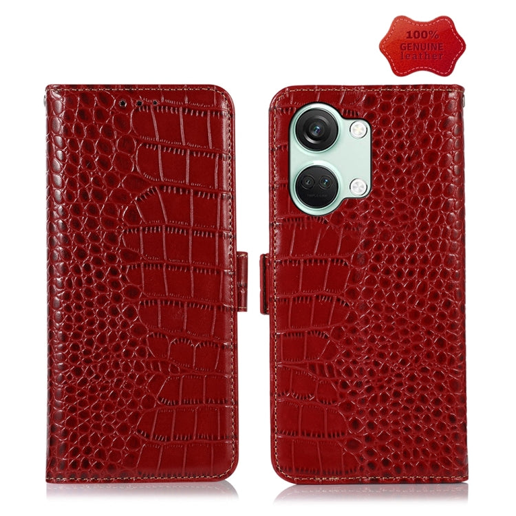 Crocodile Top Layer Cowhide Leather Phone Case
