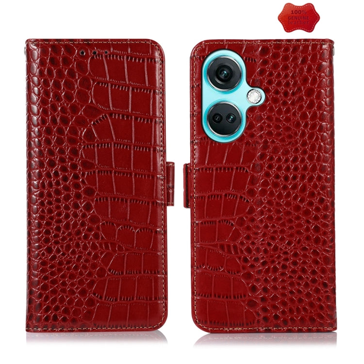 Crocodile Top Layer Cowhide Leather Phone Case