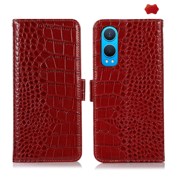 Crocodile Top Layer Cowhide Leather Phone Case