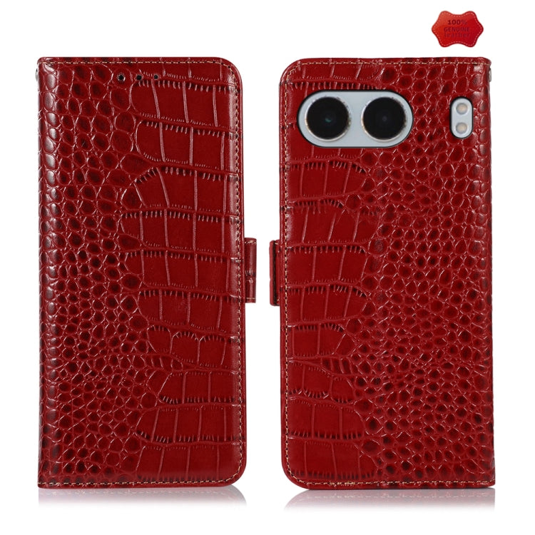Crocodile Top Layer Cowhide Leather Phone Case