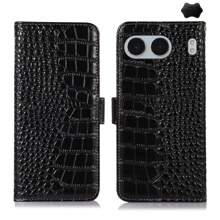 Crocodile Top Layer Cowhide Leather Phone Case