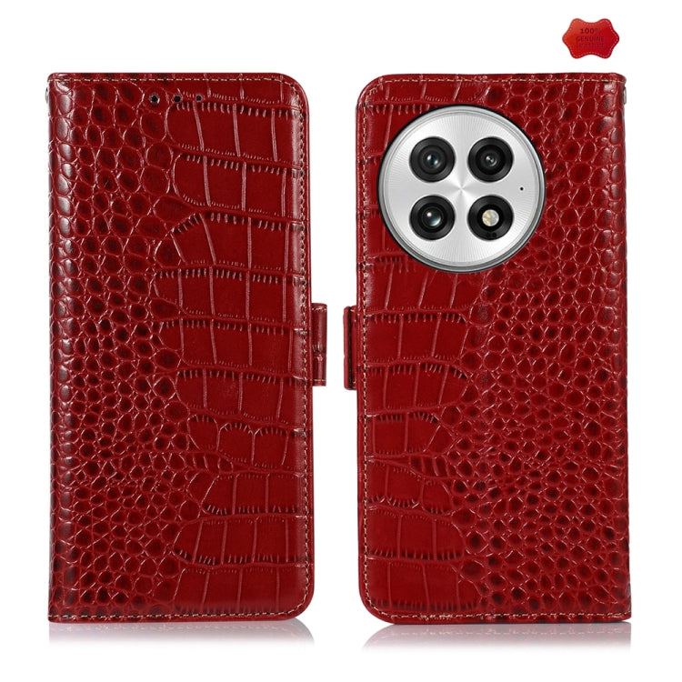 Crocodile Top Layer Cowhide Leather Phone Case