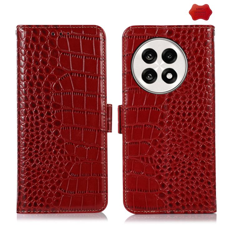 Crocodile Top Layer Cowhide Leather Phone Case