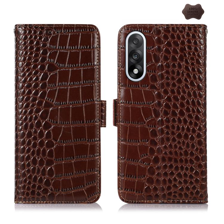 Crocodile Top Layer Cowhide Leather Phone Case