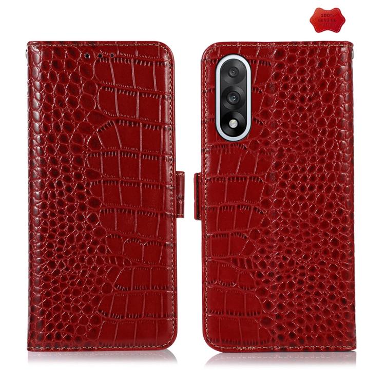 Crocodile Top Layer Cowhide Leather Phone Case