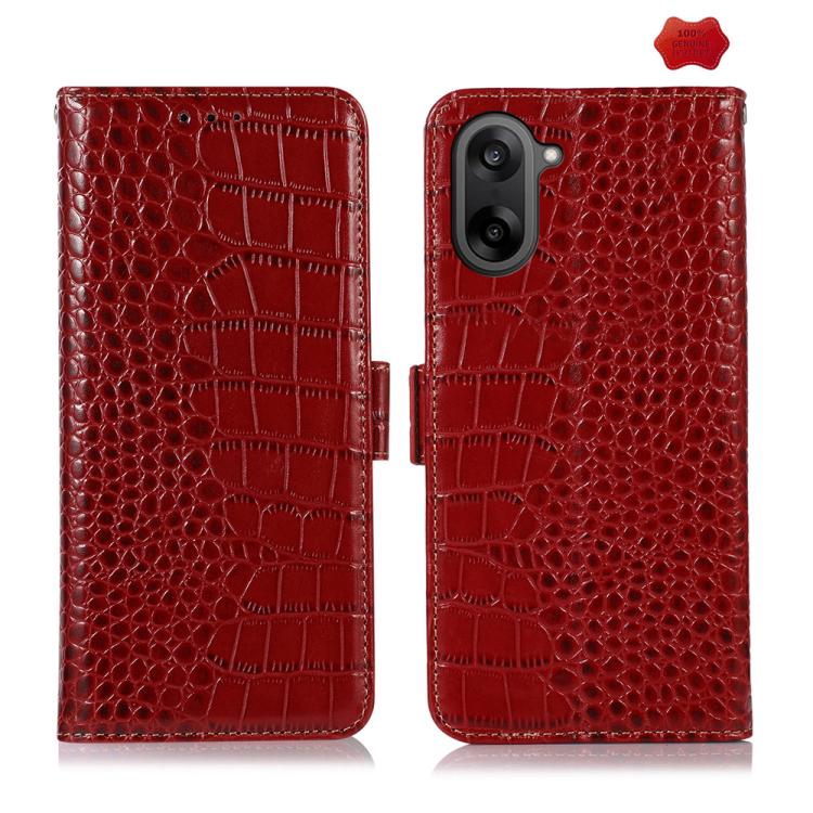 Crocodile Top Layer Cowhide Leather Phone Case
