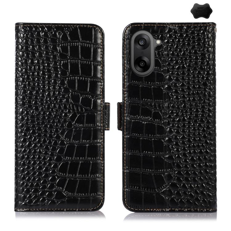 Crocodile Top Layer Cowhide Leather Phone Case