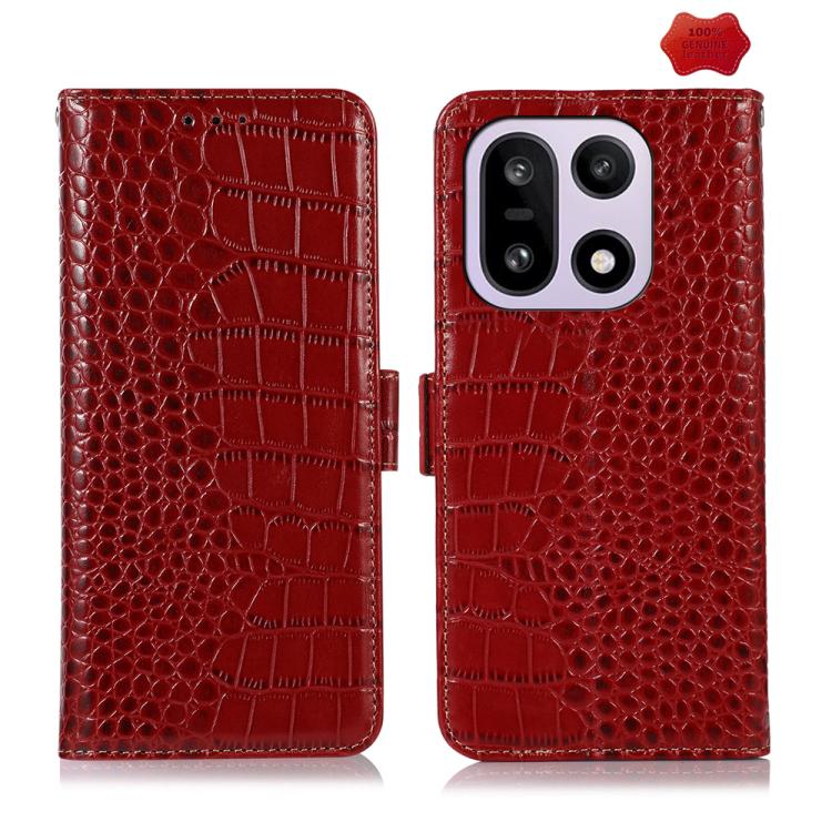 Crocodile Top Layer Cowhide Leather Phone Case