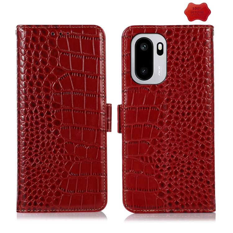Crocodile Top Layer Cowhide Leather Phone Case