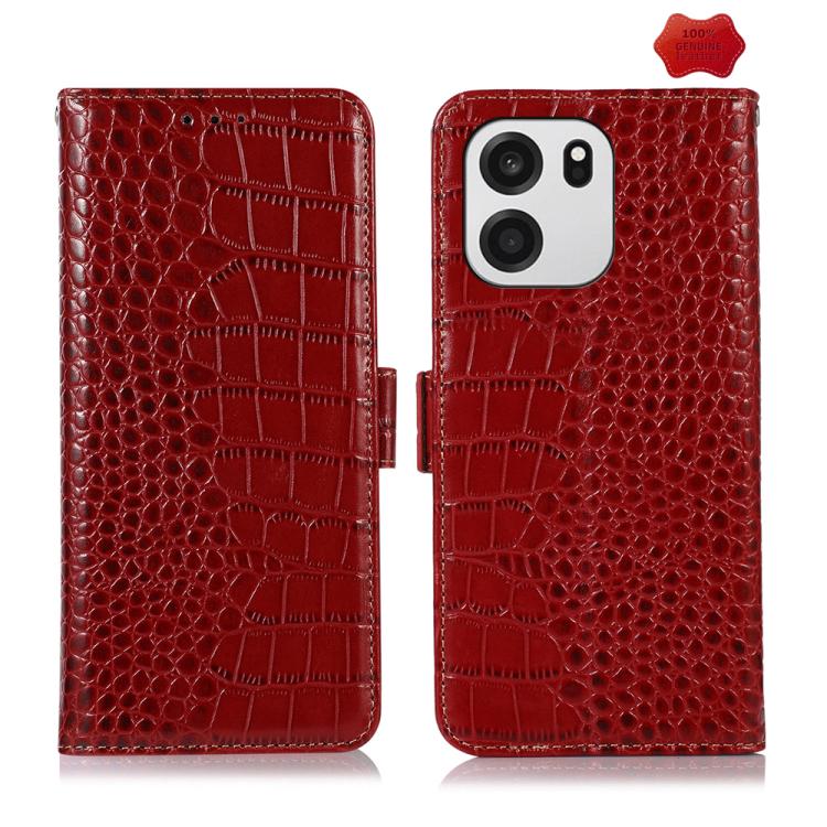 Crocodile Top Layer Cowhide Leather Phone Case
