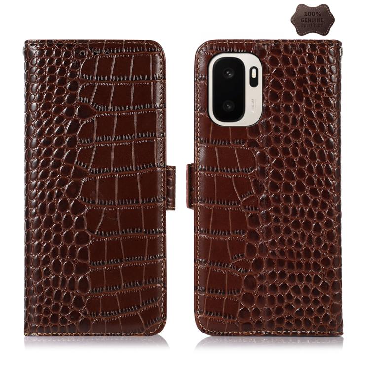 Crocodile Top Layer Cowhide Leather Phone Case