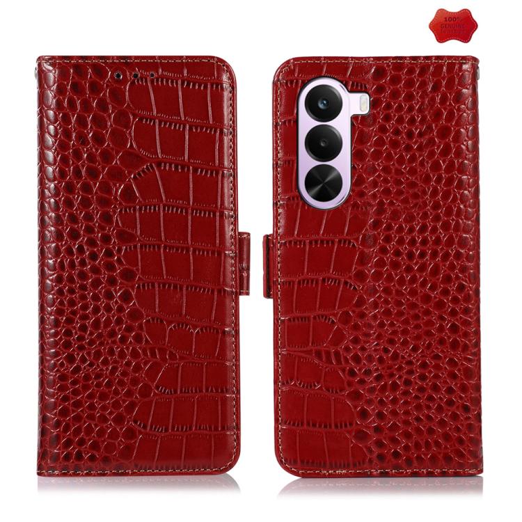Crocodile Top Layer Cowhide Leather Phone Case